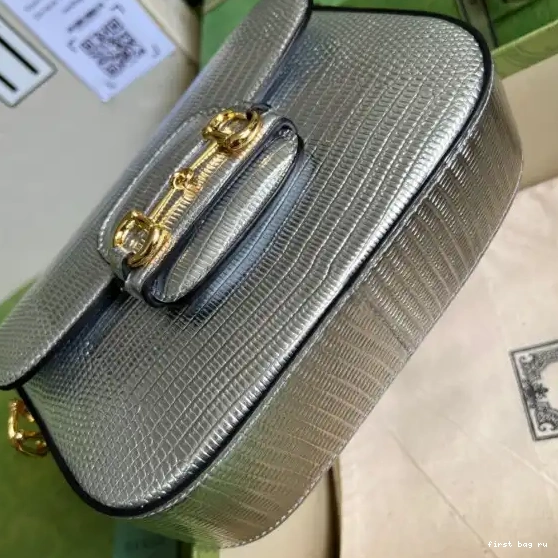 Firstbag ru Gucci Horsebit 1955 bag mini lizard 0527